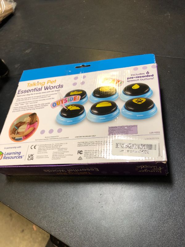 Photo 1 of Hunger For Words Talking Pet Essential Words - 6 Piece Set Pre-Recorded Speech Buttons for Dogs, Dog Buttons for Communication