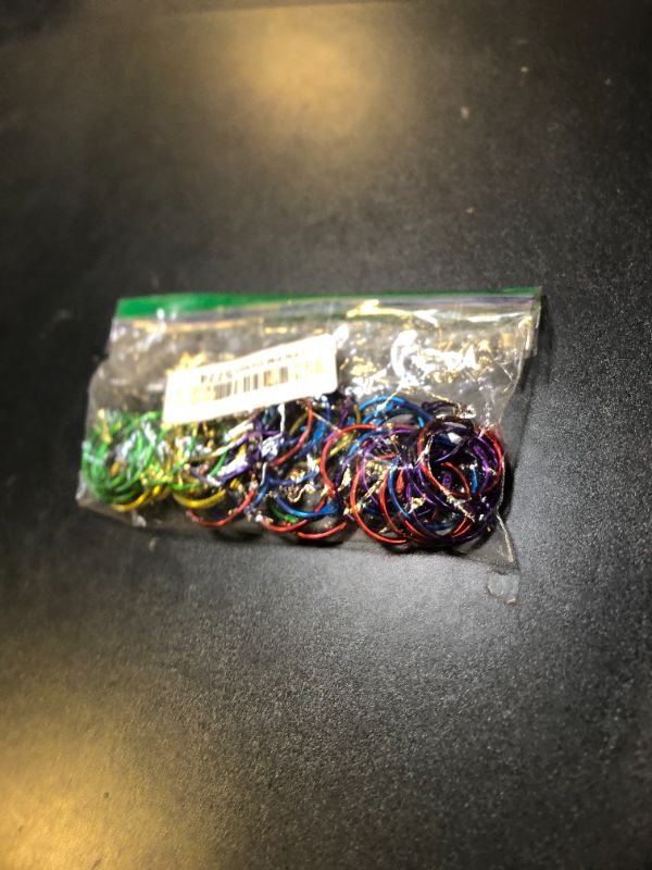 Photo 1 of OWLKELA 1 Inch Binder Rings, Office Book Rings, Loose Leaf Rings, 50 Pcs Metallic Assorted Colors