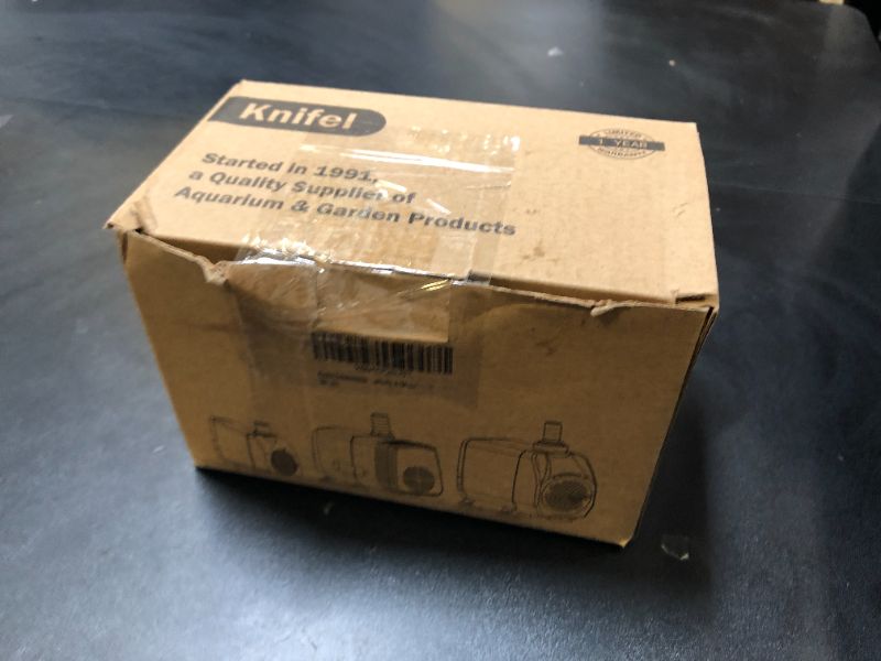 Photo 1 of Knifel 550GPH Submersible Water Pump, Fountain Pumps with dry run protection Adjustable Flow Rate Desin 6.5ft High Lift for Fountains, Hydroponics, Ponds, Aquariums & More