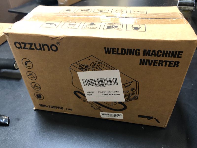 Photo 1 of AZZUNO 135A MIG Welder 110v, 3 in 1 MIG Welder Machine Flux Core Welder/Lift TIG/Stick Welding Machine, Portable Wire Feed Welder, Gasless Welding Machine
