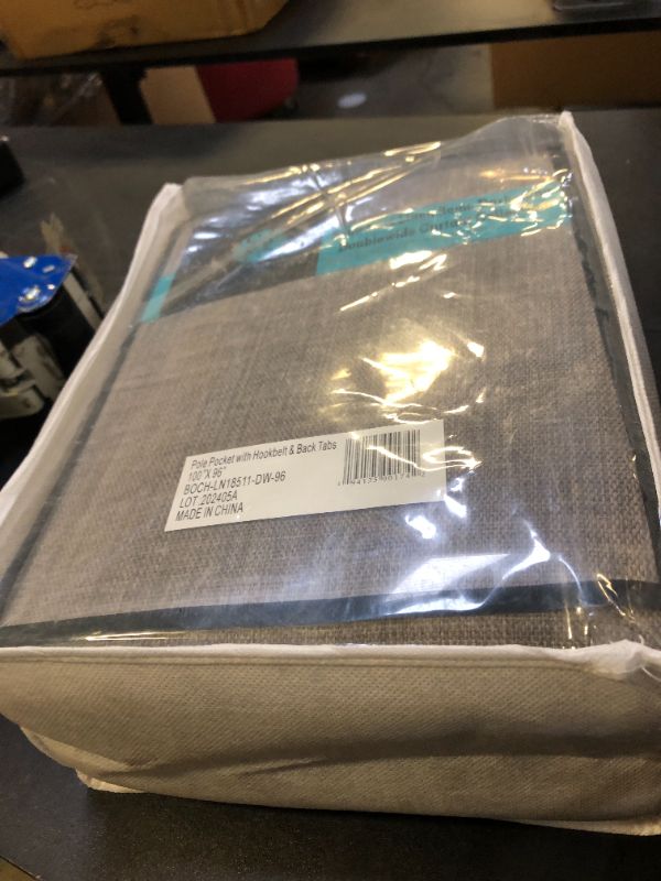 Photo 1 of GRAY ROOM DARKENING DOUBLE-WIDE CURTAIN / DIRTY DAMAGED PKG
