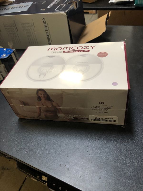 Photo 1 of Momcozy M5 Hands-Free Wearable Breast Pump, Double-Sealed Flange for Baby-Like Comfort, 3 Modes & 9 Suction Levels, Portable Electric Pump – 24mm, 2 Pack Lilac