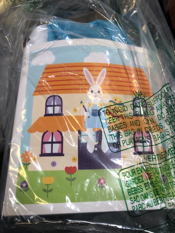 Photo 1 of GUDELAK 8FT Easter Inflatables Outdoor Decorations Sitting Inflatable Bunny Decor, Inflatable Eggs Decor with LED, Easter Blow Ups for Outside Yard Roof Shop Garden