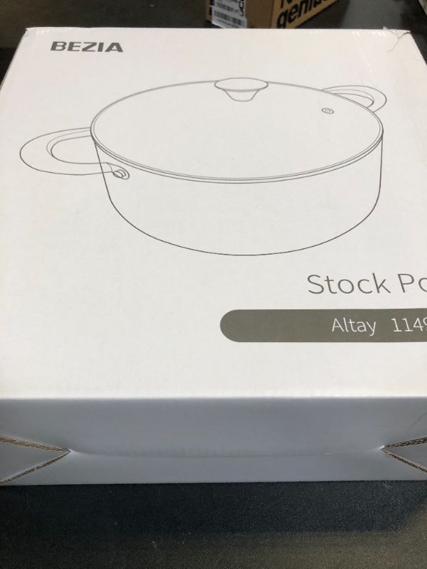 Photo 1 of BEZIA 6 Quart Nonstick Cooking Pot with Lid, Induction and Oven Safe, Perfect for Stews, Soups and All Stovetops