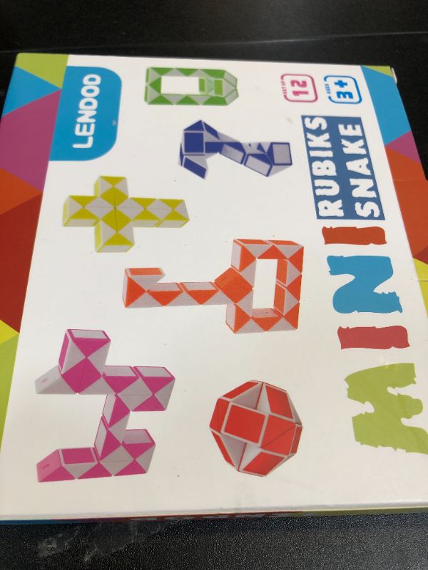 Photo 1 of LENDOD 12 Pack 24 Blocks Mini Fidget Snake Cube Mini Twist Puzzle Cubes Magic Speed Cubes Toy for Kids Party Bag Fillers, Party Supplies
