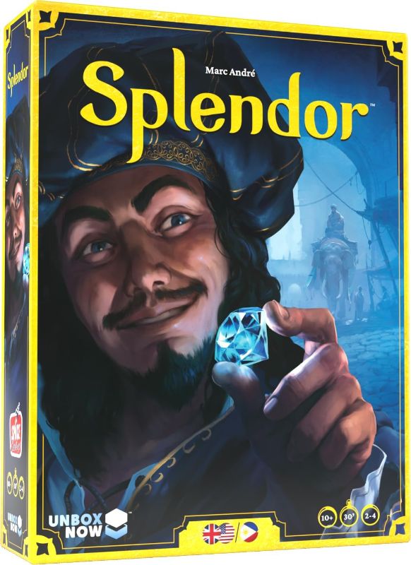 Photo 1 of Splendor Board Game (Packaging May Vary) - Master The Art of Wealth and Prestige! - Engaging Gem Mining Strategy Game for Kids & Adults, Ages 10+, 2-4 Players, 30 Min Playtime, Made by Space Cowboys