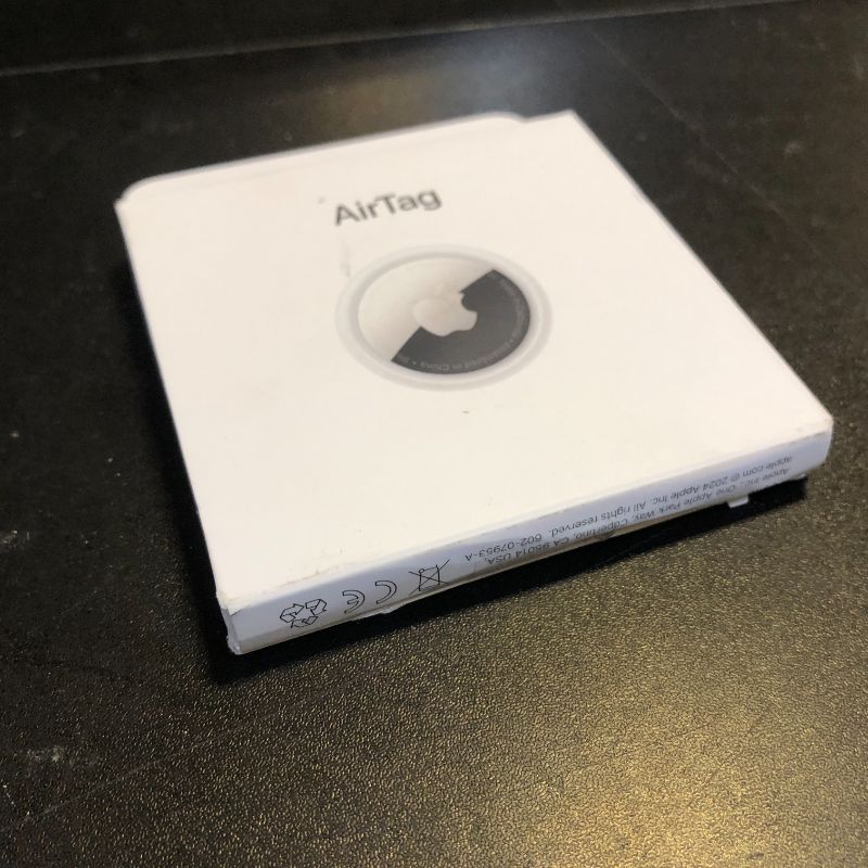Photo 1 of Apple AirTag. Keep Track of and find Your Keys, Wallet, Luggage, Backpack, and More. Simple one-tap Set up with iPhone or iPad
