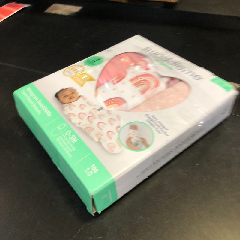 Photo 1 of SwaddleMe by Ingenuity Monogram Collection Baby Swaddle, 100% Cotton, Improves Sleep & Calms Startle Reflex, 0-3 Months, Pocket Fold Design for Easy Changes, 1.0 TOG, 3-Pack - Rainbow