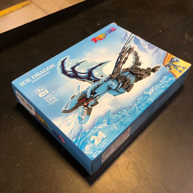 Photo 1 of TOYONUS Dinosaur Toys for Kids Age 7 8 9 10 11 12 Years Old, Large Ice Dragon and Mech Sets Gift for Boys