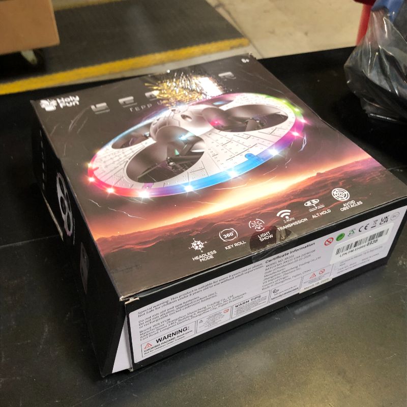 Photo 1 of Foam Drone RC UFO for Kids and Beginners, Remote Control Airplane with Light, RC Plane Helicopter with Auto Hovering and 2 Batteries (15 Mins)