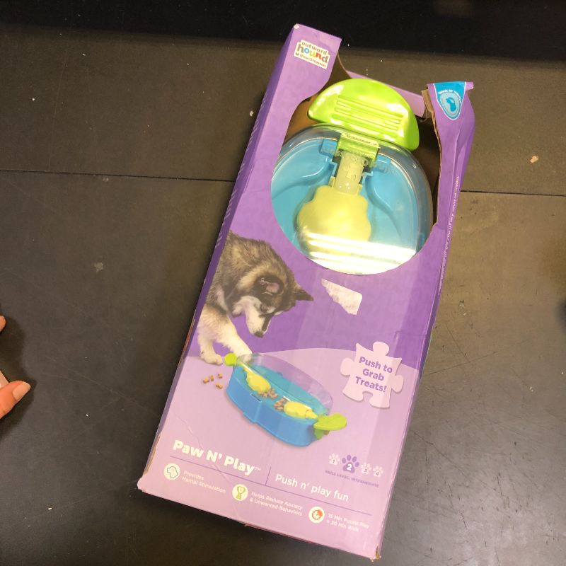 Photo 1 of Outward Hound by Nina Ottosson Paw N' Play Dog Treat Puzzle, Level 2 Intermediate Enrichment Toy, Blue, Small