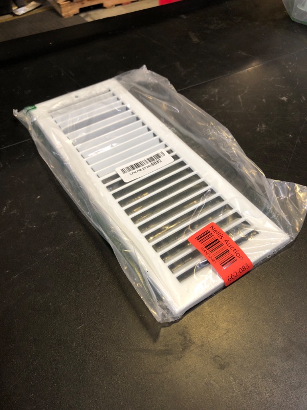 Photo 1 of Fits 4x12 Duct Opening | Toe Kick Vent Cover by Handua | Cabinet Toe Kick Space Register Grille | HVAC Toe Space Vent Cover | Outer Dimensions: 5 3/8" X 13 3/8" | Off White