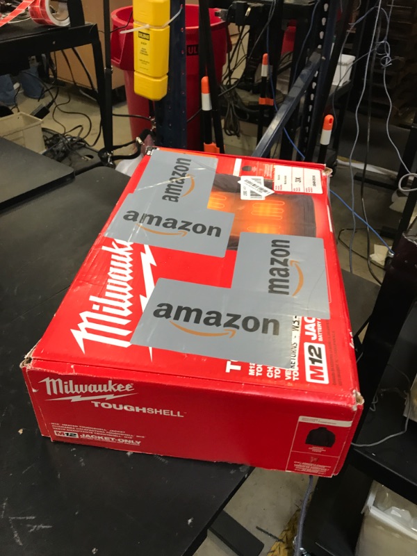 Photo 1 of Milwaukee 204B-203X M12 TOUGHSHELL Lithium-Ion Cordless Heated Jacket (Jacket Only) - 3XL, Black