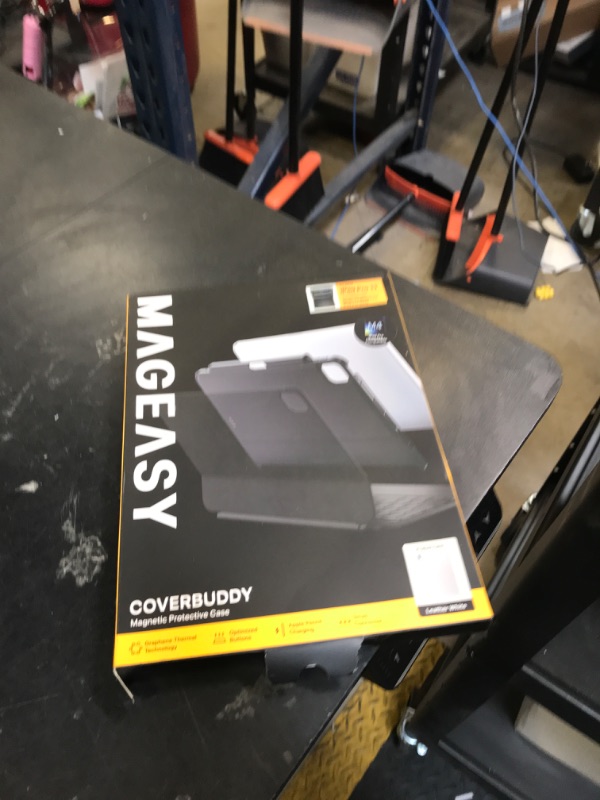 Photo 1 of MAGEASY CoverBuddy for M4 iPad Pro 11" (2024) - iPad Pro Case Compatible with Magic Keyboard for iPad Pro (M4), Enhanced Thickness & Heat Dissipation - New White (Leather 5.05)