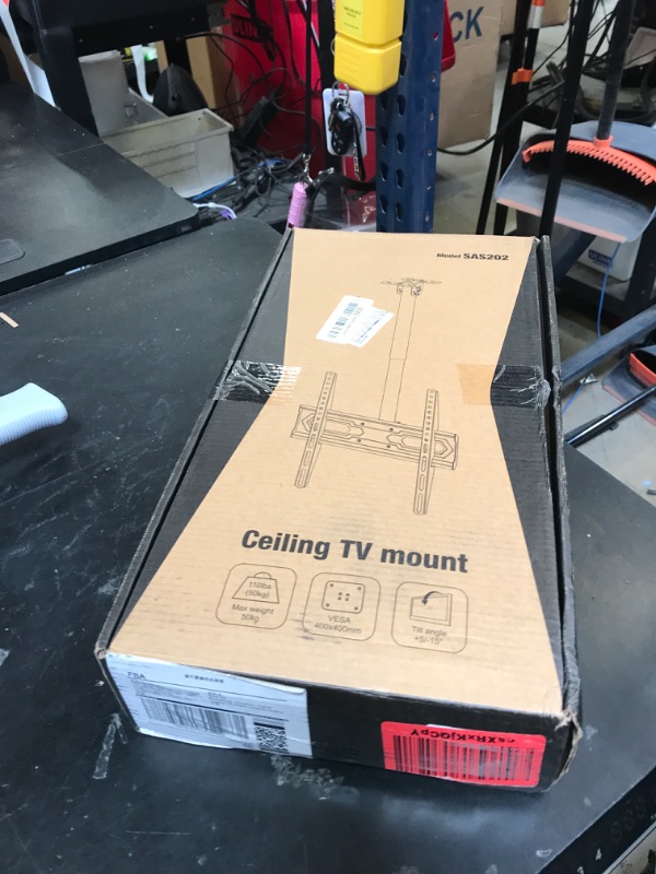 Photo 1 of USX STAR Ceiling TV Mount for 26-65 inch TVs, 360° Swivel Full Motion Ceiling Mount TV Bracket, Height Adjustable, Tilt TVs Ceilings Mounts, Supports up to 110 Lbs, Max VESA 400x400mm 