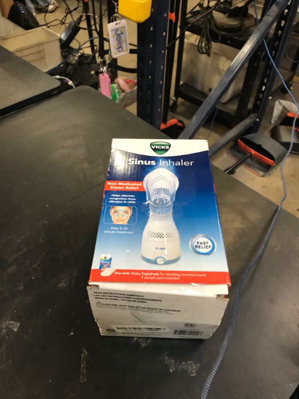 Photo 1 of Vicks Sinus Inhaler - Non-Medicated Steam Relief for Allergies, Congestion, Cough & Colds, Facial Steamer, Soothes Nasal & Throat Passages, Use with VapoPads (1 Included), FSA & HSA Eligible