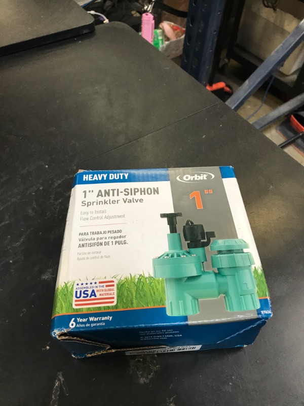 Photo 1 of Orbit 57624 1-Inch FPT 100 Series Automatic Anti-Siphon Valve with Flow Control