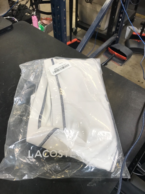 Photo 1 of Lacoste Women's Polo Style Recycled Fiber Sports Bra, Flour, Medium