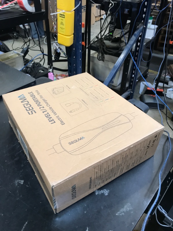 Photo 1 of SEGUMA Level 1/2 Tesla Charger, 16A, 25ft Extension Cable, Dual Voltage 240V NEMA 6-20 Plug & 120V NEMA 5-15 Adapter, NACS Connector, Portable Home Electric Car EV Charger for Tesla Models Y/X/3/S