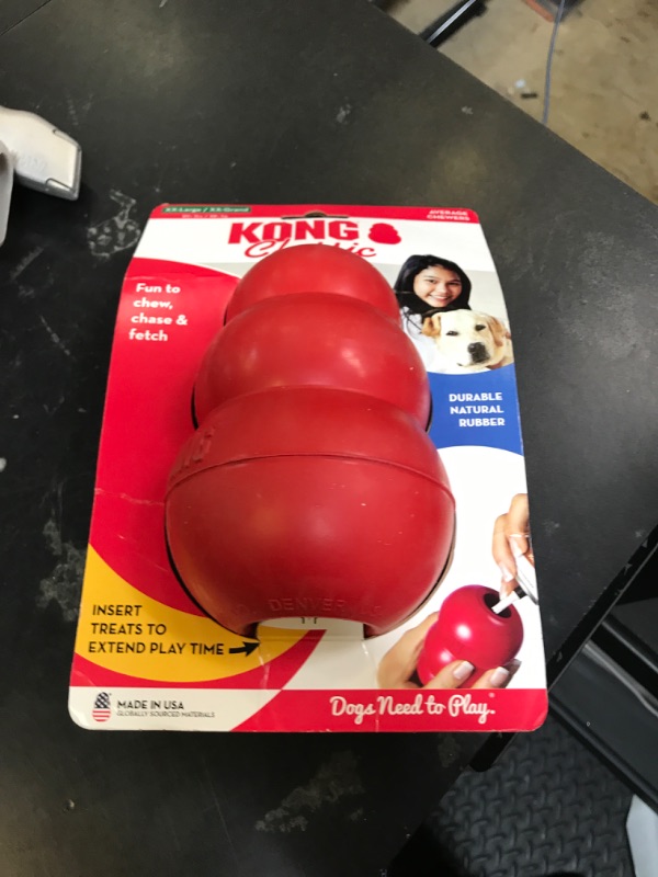Photo 1 of KONG Classic Stuffable Dog Toy - Fetch & Chew Toy for Dogs - Treat-Filling Capabilities & Erratic Bounce for Extended Play Time - Durable Natural Rubber Material - for XX-Large Dogs 