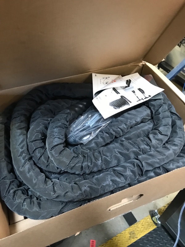 Photo 1 of Battle Ropes for Home Gym Exercise: 1.5 Inch Diameter 40FT Length Workout Rope Exercise Rope Training Ropes with Protective Sleeve, Heavy Battle Rope for Workout Exercise Fitness & Strength Training 