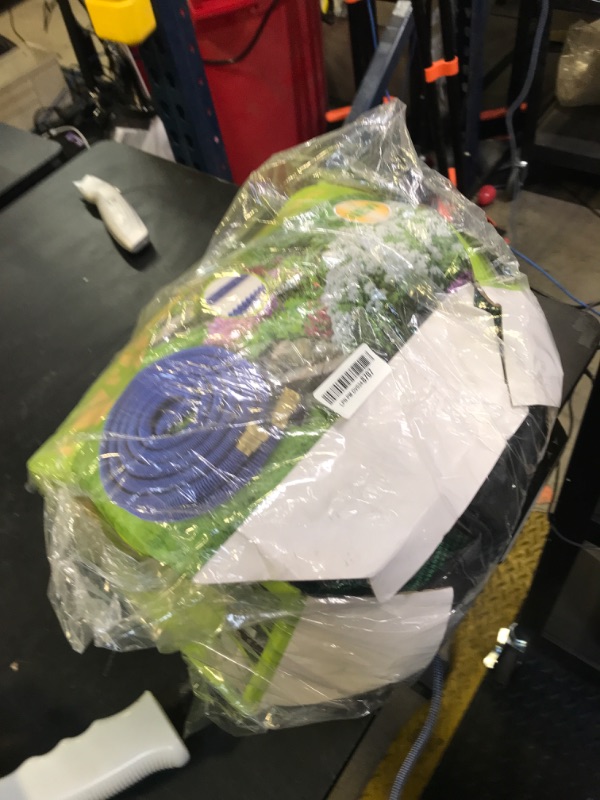 Photo 1 of 150 ft Expandable Garden Hose - 2025 Reinforced No Kink Retractable Water Hose 150ft with 10 Pattern Spray Nozzle, Solid Brass Fittings, Strong Expanding Latex Tube - Super Lightweight & Flexible