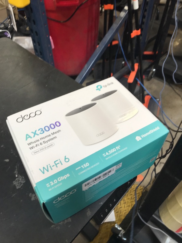 Photo 1 of TP-Link Deco AX3000 WiFi 6 Mesh System - Covers up to 4500 Sq.Ft, Replaces Wireless Router and Extender, 3 Gigabit Ports per Unit, Supports Ethernet Backhaul (Deco X55, 2-Pack)