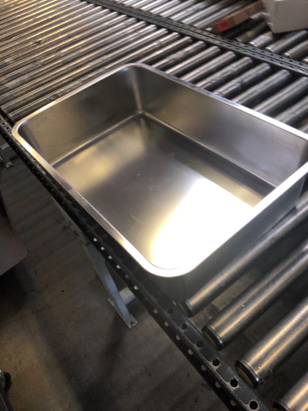 Photo 1 of IKITCHEN Stainless Steel Cat Litter Box, Large Metal Litter Box for Cats Rabbits, Never Absorbs Odors,Stain Free, Rustproof, Non Stick Smooth Surface 23.5" L x 15.5" W x 6" H