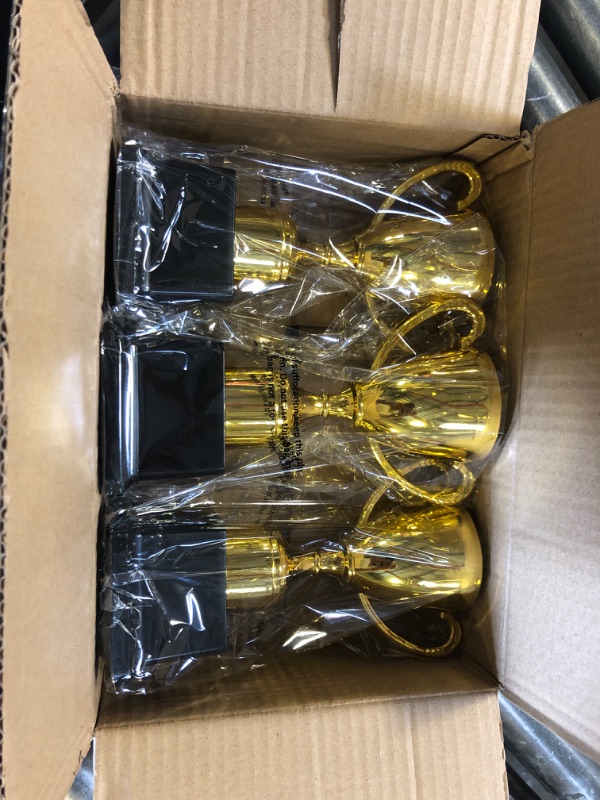 Photo 1 of BLUE PANDA 3 Pack 7 Inch Gold Plastic Trophies for Kids - Award Trophy Cup Set for Sports Tournaments, Competitions
