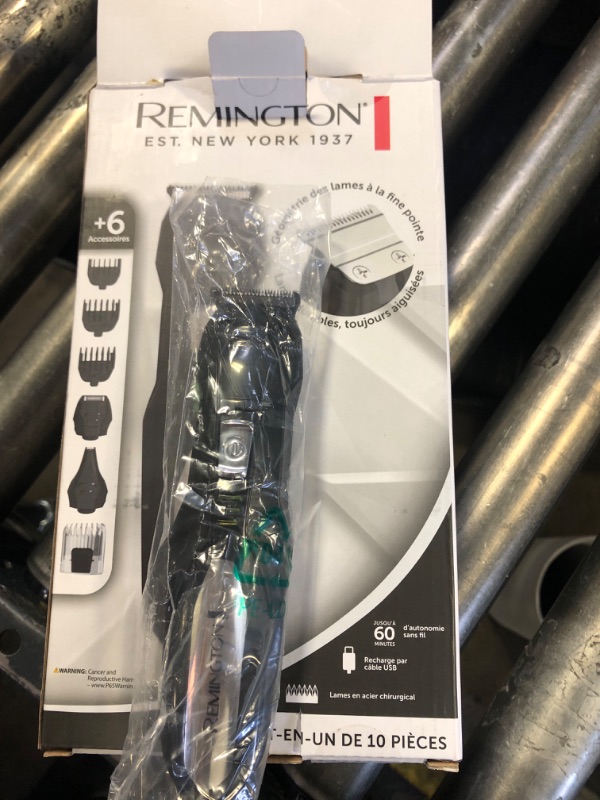 Photo 1 of Remington All-in-One Grooming Kit, Lithium Powered, 8 Piece Set with Trimmer, Men's Shaver, Clippers, Beard and Stubble Combs, Black