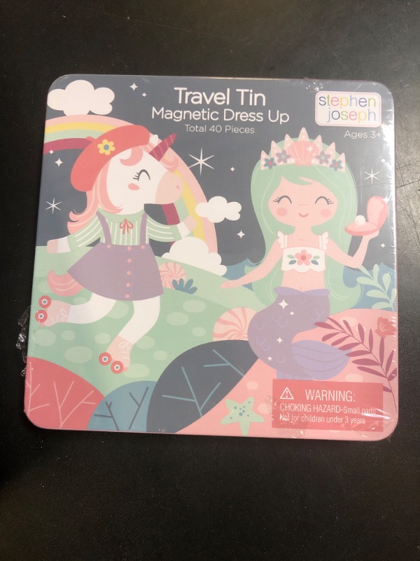 Photo 1 of Stephen Joseph - Pink & Green Unicorn & Mermaid Travel Magnetic Dress-up Toy Set
