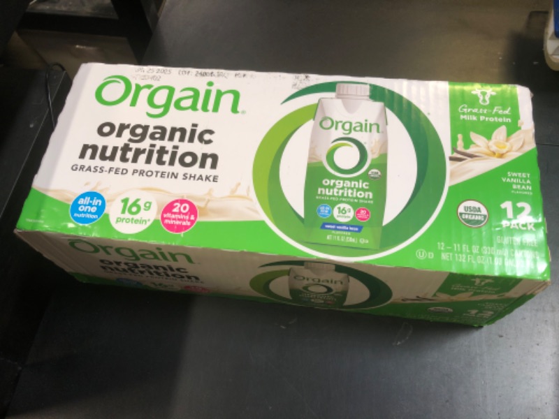 Photo 1 of Orgain Organic Nutritional Shake - Sweet Vanilla Bean - 12ct (BB APR2025)