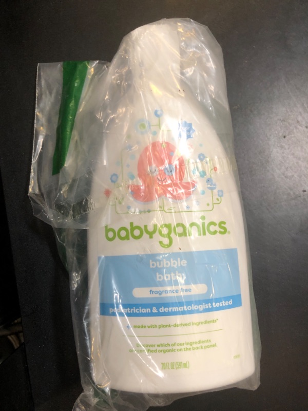 Photo 1 of Babyganics Extra Gentle Bubble Bath and Body Wash, Fragrance Free, 20 oz