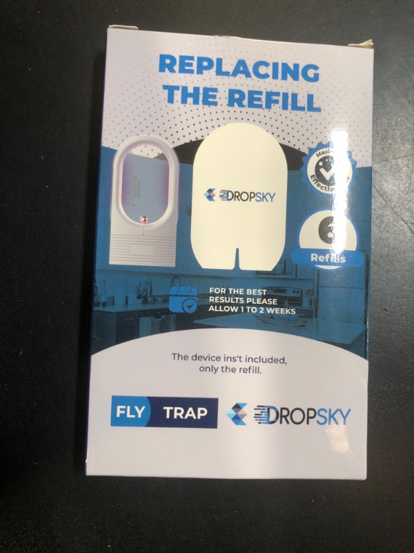 Photo 1 of DropSky Flying Insect Trap Refill- Plug in Bug Catcher Indoor Refills, Indoor Fly Trap, Indoor Fly Trap,Trap for Mosquitos, Bugs, Insects, Gnats, Moth and Fruit Flies -Plug in Refill (Pack of 6 DP11)