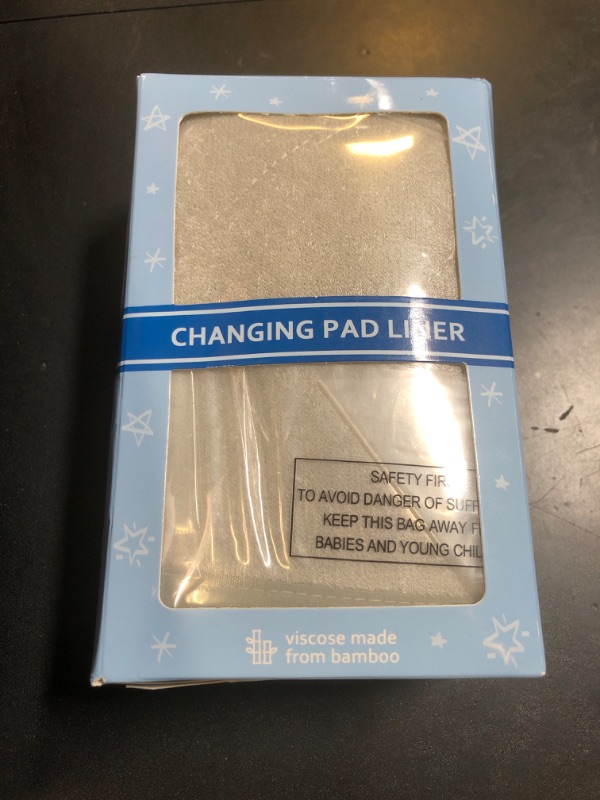 Photo 1 of Diaper Changing Pad Liner Non-Slip, Waterproof Terry Mat, Quilted Absorbent Bassinet Liners Washable, 3 Pack 13"x 26" Reusable Portable Changing Table Pad Rectangle Grey
