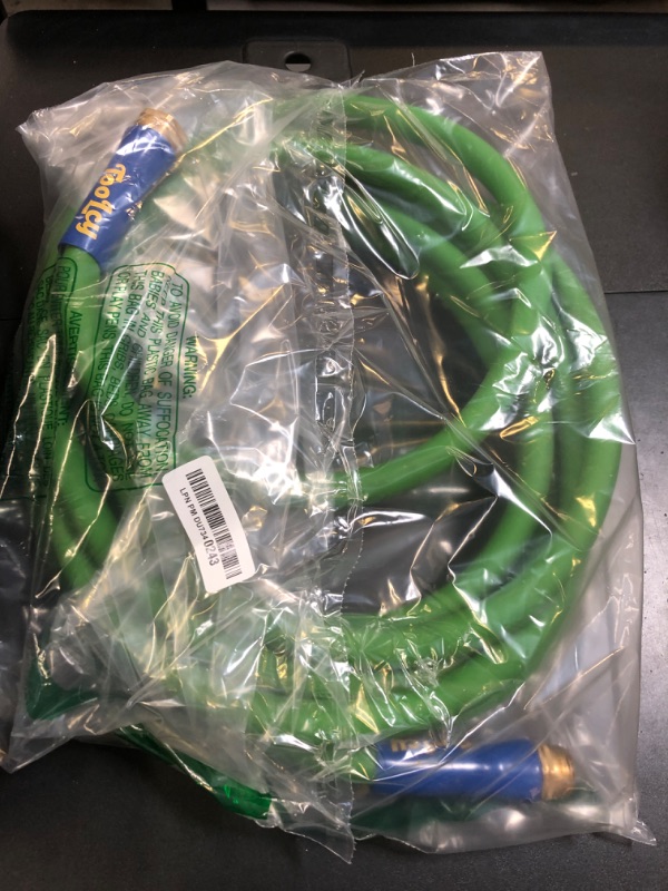 Photo 1 of TOOLCY Garden Hose 25 ft x 5/8", Heavy Duty Water Hose, Lightweight, All-weather, Durable Hose with Swivel & Solid Brass Male to Female Fittings,GreenLPNPMDU7340243
