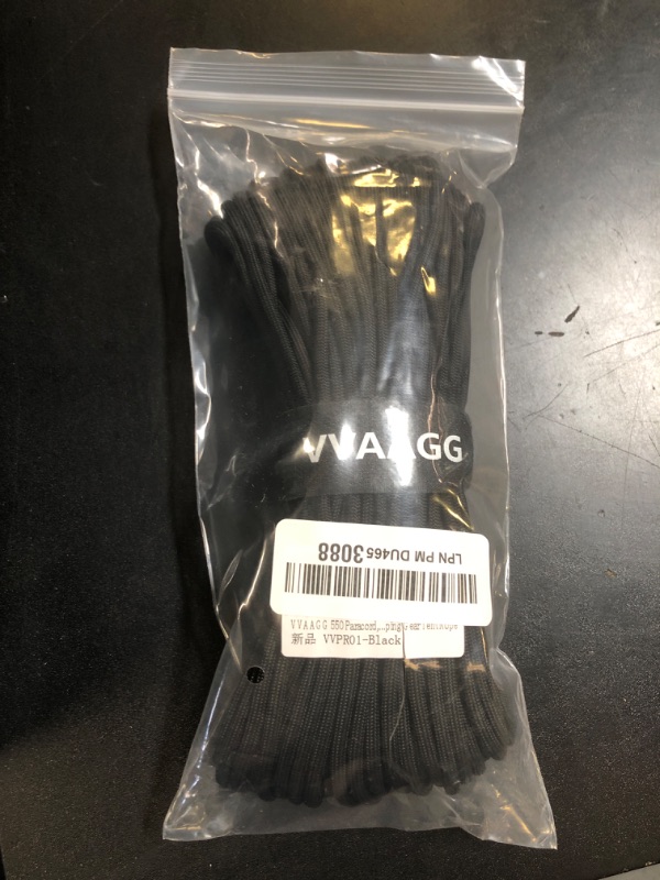Photo 1 of VVAAGG 550 Paracord 100FT, Strong Heavy-Duty Camping Rope, Tactical Parachute Cord, Outdoor Gear Tent Rope 4mm