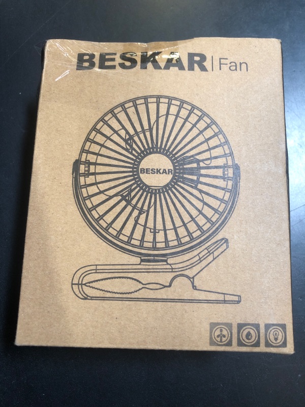 Photo 1 of BESKAR Small Clip on Fan, 3 Speeds USB Fan with Strong Airflow, Clip & Desk Fan USB Plug in with Sturdy Clamp - Ultra Quiet operation for Office Dorm Bedroom Stroller