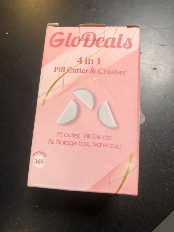 Photo 1 of White-1 Pill Splitter and Cutter, Crushes Tablets, Vitamins, Stainless Steel Blade, Removable Drinking Cup