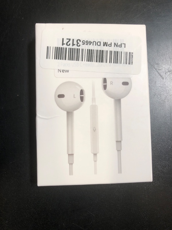 Photo 1 of 2 Packs USB C Headphones for iPhone 16/15 Pro Max Plus Type C Earbuds Wired Earphones with Mic & Remote Control Noise Cancelling for iPhone 16/15 pro, iPad Pro, Galaxy S23/S22/S21/S20/Ultra Note 10/20