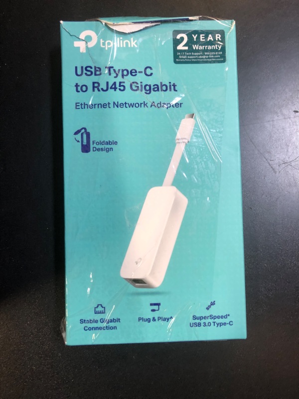 Photo 1 of TP-Link USB C To Ethernet Adapter(UE300C), RJ45 To USB C [Thunderbolt 3/4 Compatible] Type-C Gigabit Ethernet LAN Network Adapter, Compatible With Apple MacBook Pro 2017-2023, MacBook Air, And More