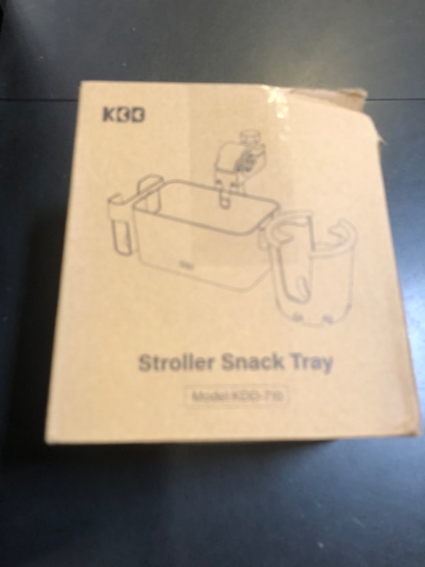Photo 1 of KDD Stroller Cup Holder with Snack Tray, 3-in-1 Universal Stroller Tray with Phone Holder, Removable Drink Holder, 360 Rotation Tray Attachment for Uppababy, Nuna, Wheelchair, Bike, Walker, Scooter