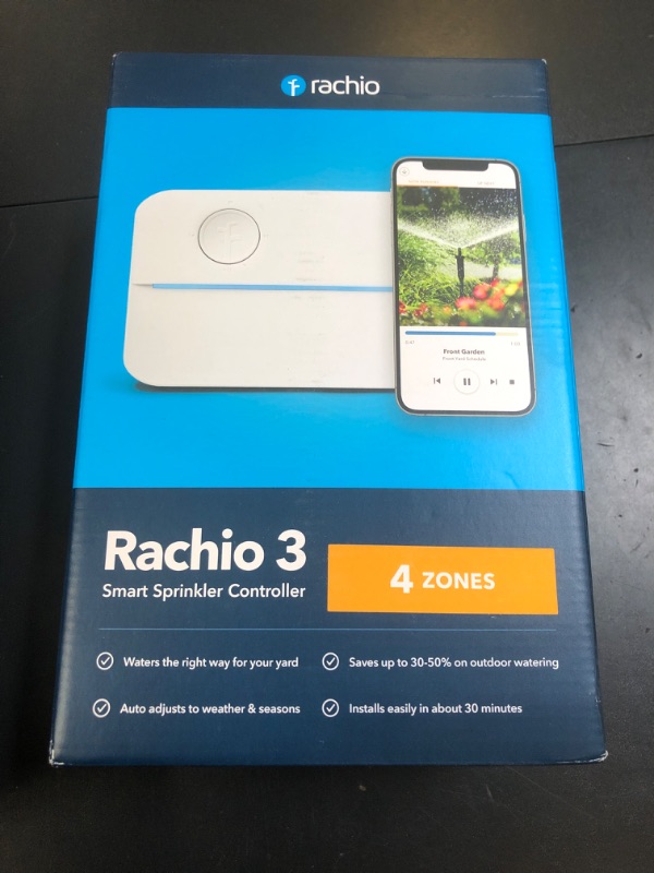 Photo 1 of Rachio 3rd Gen: Smart 4-Zone Sprinkler Controller, App Enabled Automated Water Scheduling, Alexa Compatible, DIY Simple & Fast Install