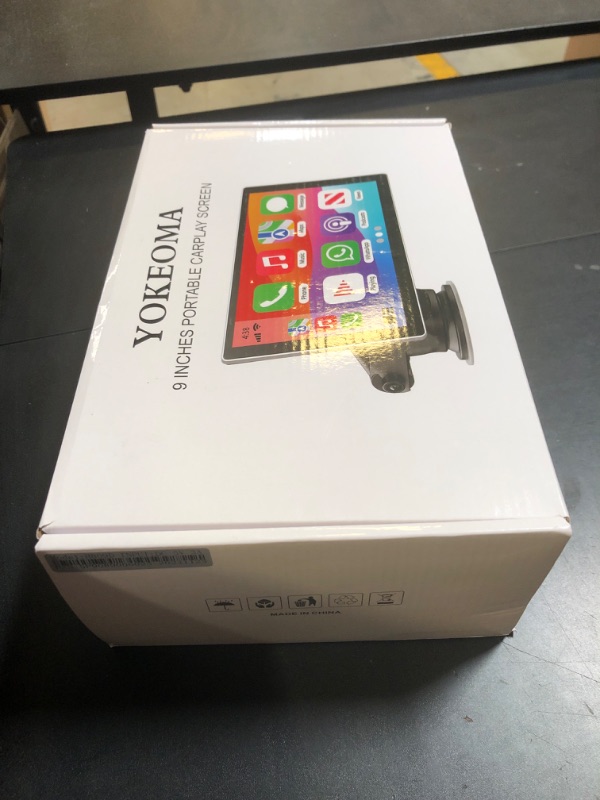 Photo 1 of YOKEOMA Latest Carplay Screen for Car, 9" Portable Car Stereo with 4K Dash Cam and AHD1080P Backup Camera Compatible with Wireless CarPlay/Android Auto/Miracast/Bluetooth/Navi/Siri, Fits All Vehicles