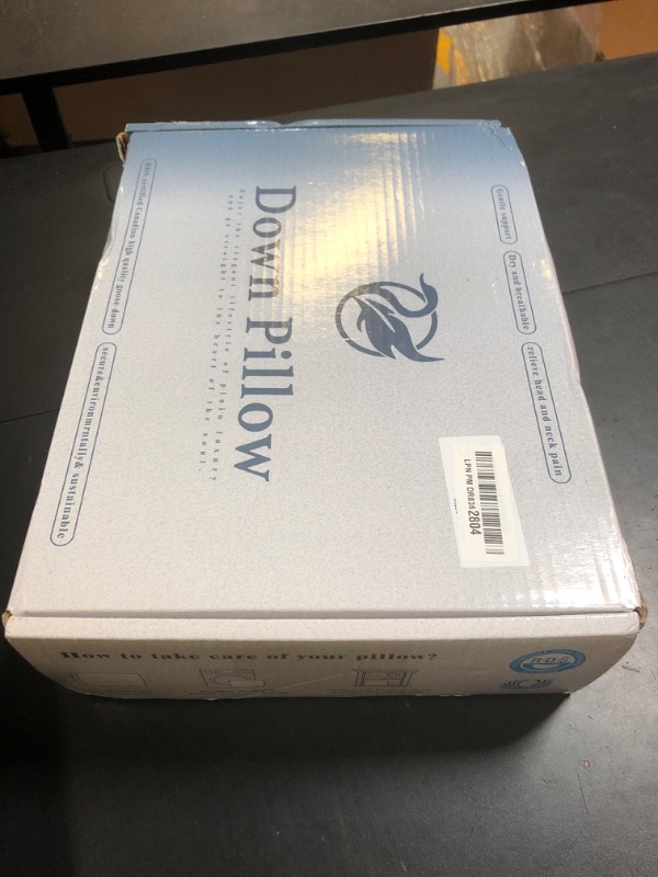 Photo 1 of Shilucheng Goose Down Pillows Queen Size, 900+ Fill Power 100% Cotton Shell 600 Thread Count Down Pillow,at Least 80% Down Filled Comfortable Hotel Pillows Relieve Neck Pressure