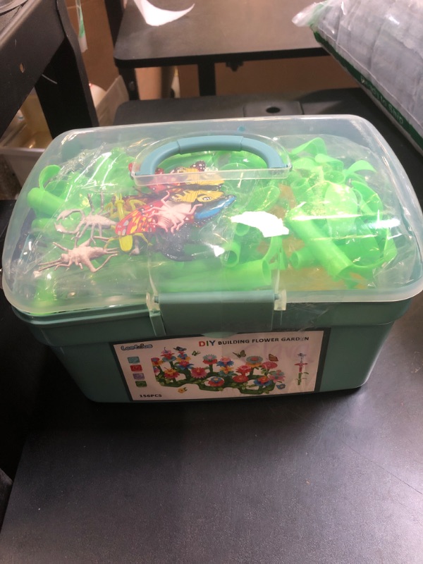 Photo 1 of Birthday Toys Gifts for 2 3 4 5 6 Years Old Toddler Girls Boys, 156 PCS Insect Flower Garden Building Educational STEM Learning Pretend Play Gardening Set, Gifts for Preschool Kids Age 2+