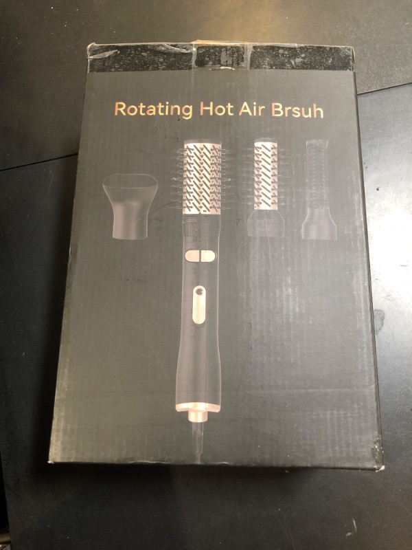 Photo 1 of 4 in 1 Rotating Hair Dryer Brush, Heated Hot Air Styling Blow Dryer Brush Thermal Round Brush Set with Auto Rotating 360° Fast Drying Multi-Temperature Settings Detachable Design