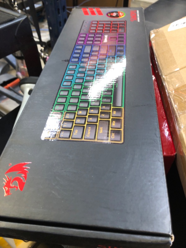 Photo 1 of Redragon Mechanical Gaming Keyboard Wired, 11 Programmable Backlit Modes, Hot-Swappable Red Switch, Anti-Ghosting, Double-Shot PBT Keycaps, Light Up Keyboard for PC Mac