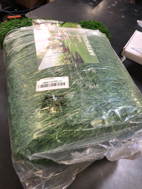 Photo 1 of LOOBANI Synthetic Artificial Turf Roll, Artificial Grass for Dog Potty with Drainage Holes, Fake Grass Rug for Garden Landscape Balcony Patio Backyard Decoration (4 Feet x 6 Feet)