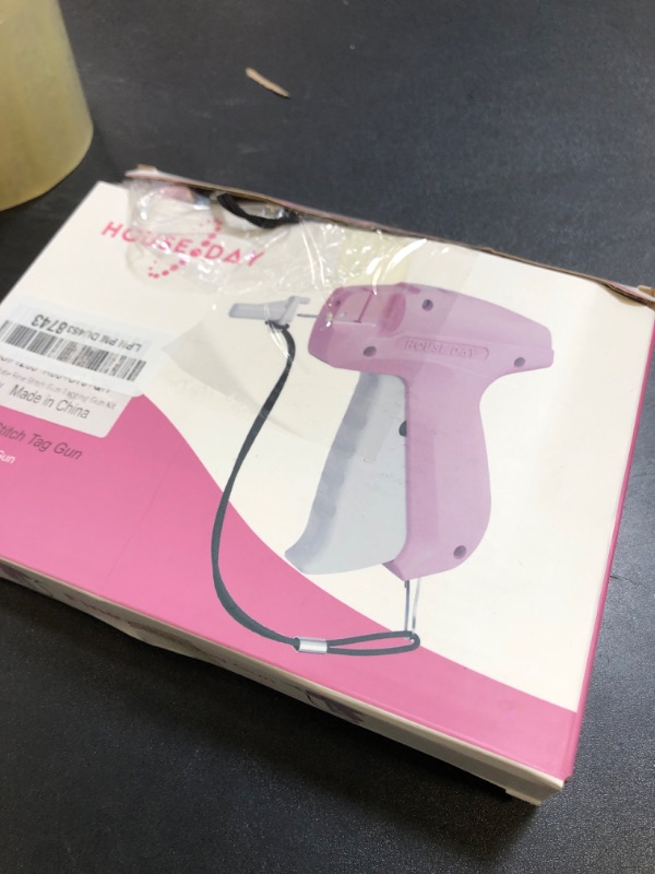 Photo 1 of HOUSE DAY Stitchy Gun for Clothes, Fine Needle Stitch Gun Quick Clothing Fixer, Speedy Price Tagging Gun with 6 Fine Needles, 2200 Micro Thin Fasteners, 50 Buttons (Pink)